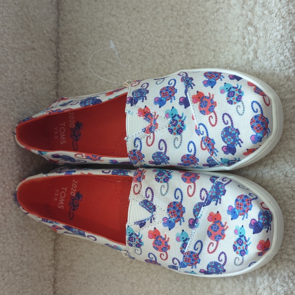 NWOT TOMS Youth Alpargata Size 3.5 Youth